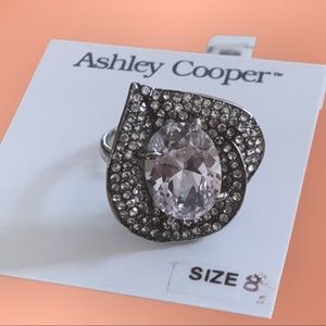 Ashley copper fashion crystal ring
